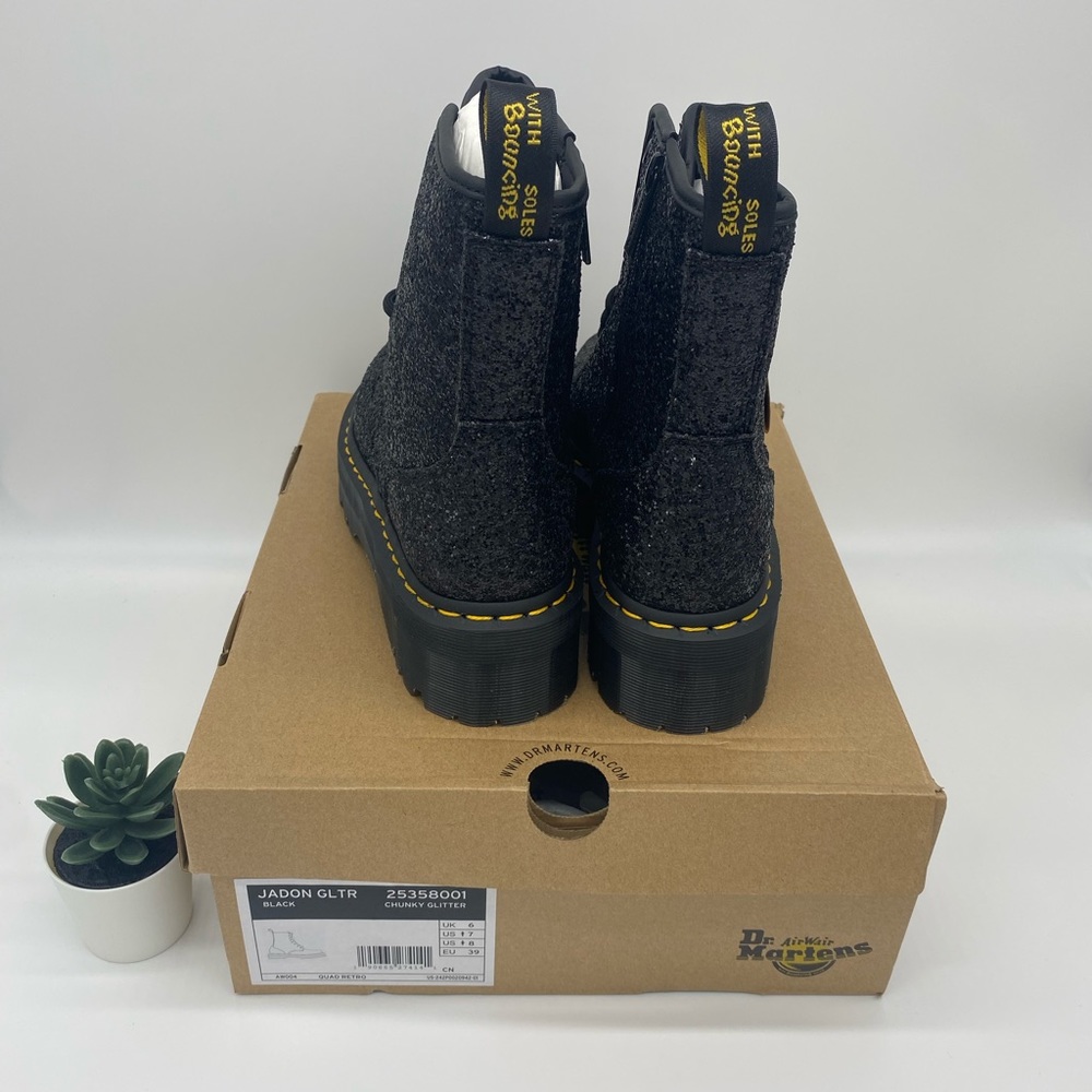 Dr.Marten JADON GLITTER  BLACK CHUNKY GLITTER - Picture 4 of 16